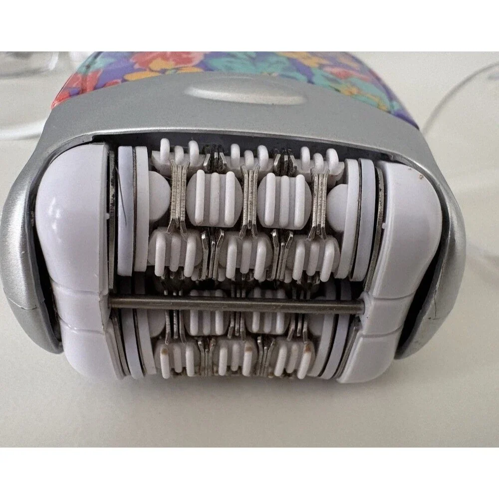 Emjoi eRase e60 Epilator Hair Remover 60 Tweezer Action Discs Dual Heads Floral - Picture 4 of 11